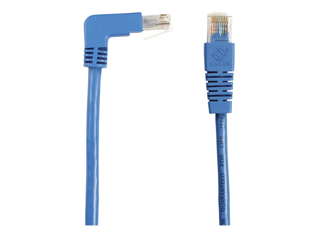 Black Box CAT6 Down to Straight - Patch cable - RJ-45 (M) to RJ-45 (M) - 10 ft - UTP - CAT 6 - 180ï¿½ connector, 90ï¿½