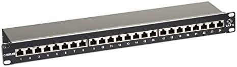 Black Box CAT6 Shielded Patch Panel - 1U, 24-Port JPS60A-24