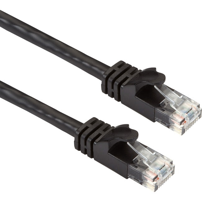 Black Box CAT6A 500-MHz STR Patch Cable Slim Molded Snagless Boot - UTP, CM PVC, BK, 5FT CAT6APC-005-BK