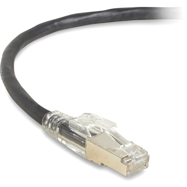 Black Box CAT6A 650-MHz Locking Snagless Patch Cable C6APC80S-BK-03