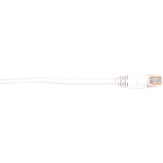 Black Box Cat6 Value Line Patch Cable, Stranded, White, 2-Ft. (0.6-M), 5-Pack