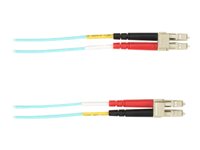 Black Box Colored Fiber OM1 62.5/125 Multimode Fiber Optic Patch Cable - LSZH FOLZH62-010M-LCLC-AQ