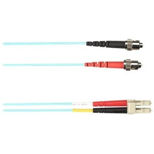 Black Box Colored Fiber OM1 62.5/125 Multimode Fiber Optic Patch Cable - OFNR PVC FOCMR62-002M-STLC-AQ