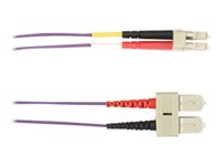 Black Box Colored Fiber OM1 62.5/125 Multimode Fiber Optic Patch Cable - OFNR PVC FOCMR62-025M-SCLC-VT