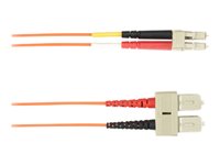 Black Box Colored Fiber OM3 50/125 Multimode Fiber Optic Patch Cable - OFNP Plenum FOCMP10-010M-SCLC-OR