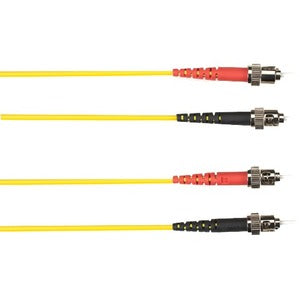Black Box Colored Fiber OM3 50/125 Multimode Fiber Optic Patch Cable - OFNP Plenum FOCMP10-010M-STST-YL