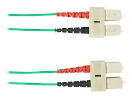Black Box Colored Fiber OM3 50/125 Multimode Fiber Optic Patch Cable - OFNR PVC FOCMR10-002M-SCSC-GN