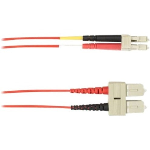 Black Box Colored Fiber OM4 50/125 Multimode Fiber Optic Patch Cable - OFNP Plenum FOCMPM4-004M-SCLC-RD