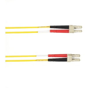 Black Box Colored Fiber OM4 50/125 Multimode Fiber Optic Patch Cable - OFNP Plenum FOCMPM4-020M-LCLC-YL