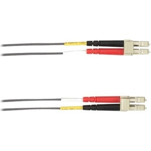 Black Box Colored Fiber OS2 9/125 Singlemode Fiber Optic Patch Cable - LSZH FOLZHSM-010M-LCLC-GR