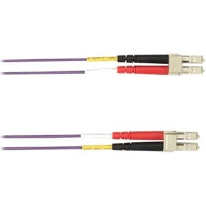 Black Box Colored Fiber OS2 9/125 Singlemode Fiber Optic Patch Cable - LSZH FOLZHSM-010M-LCLC-VT