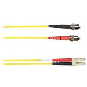 Black Box Colored Fiber OS2 9/125 Singlemode Fiber Optic Patch Cable - LSZH FOLZHSM-037M-STLC-YL