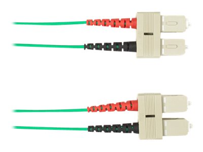 Black Box Colored Fiber OS2 9/125 Singlemode Fiber Optic Patch Cable - OFNP Plenum FOCMPSM-003M-SCSC-GN