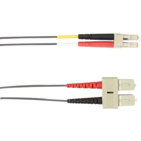 Black Box Colored Fiber OS2 9/125 Singlemode Fiber Optic Patch Cable - OFNR PVC FOCMRSM-002M-SCLC-GR