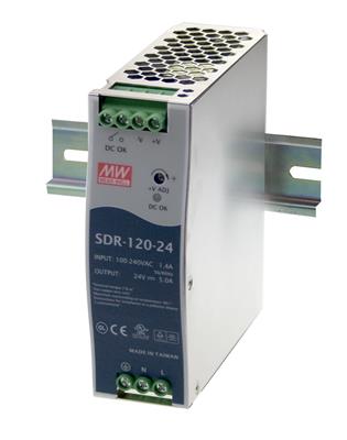 Black Box DIN Rail Industrial Power Supply - 120W, 48VDC SDR-120-48