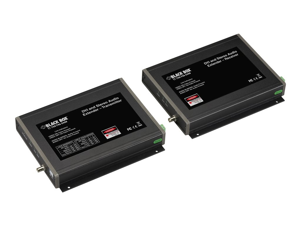 Black Box DVI Fiber Extender Kit - Video/audio extender - up to 2460 ft
