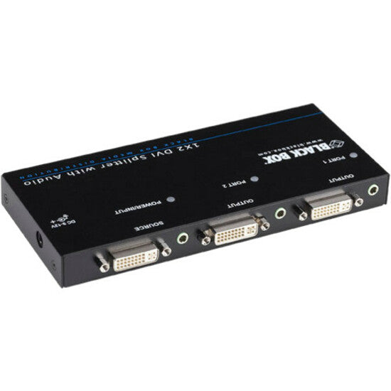 Black Box Dvi-D Splitter With Audio And Hdcp, 1 X 2