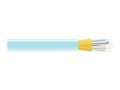 Black Box FOBC45-INM3-AQ-12F - Bulk cable - 305 m - 0.2 in - fiber optic - 50 / 125 micron - 3 dB - OM3 - OFNR - indoor,
