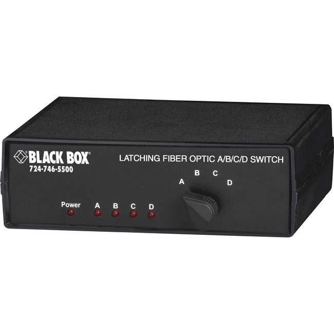Black Box Fiber Optic A/B/C/D Desktop Switch - Latching, ST Multimode SW1005A