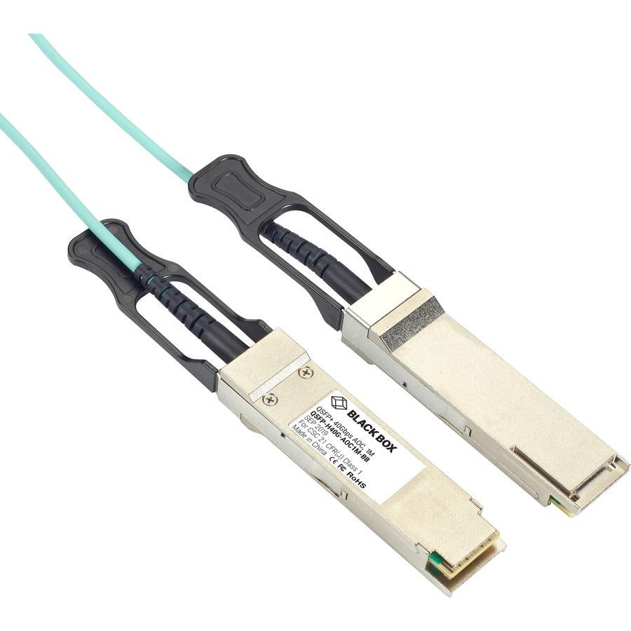 Black Box Fiber Optic Network Cable QSFP-H40G-AOC10M-BB