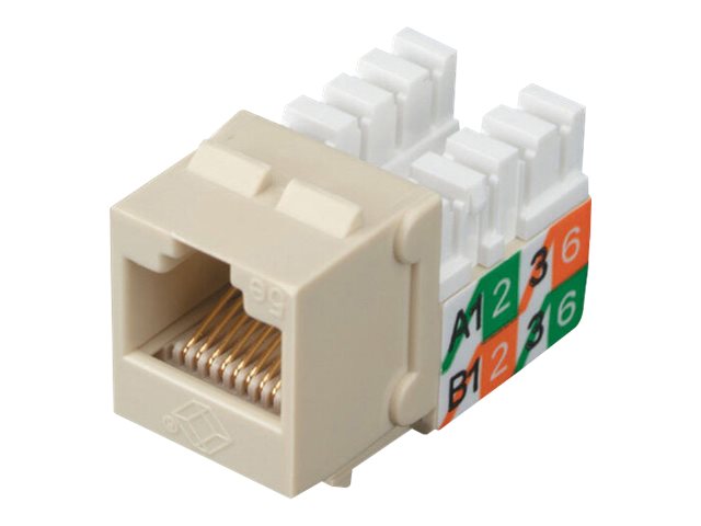 Black Box GigaBase 2 CAT5e Jacks - Modular insert - ivory - 1 port (pack of 25)