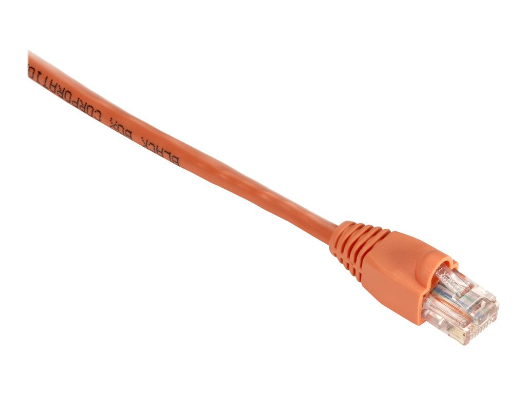 Black Box GigaBase 350 - Patch cable - RJ-45 (M) to RJ-45 (M) - 1 ft - UTP - CAT 5e - booted, snagless, stranded - orange EVNSL89-1