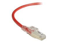 Black Box GigaTrue 3 - Patch cable - RJ-45 (M) to RJ-45 (M) - 10 ft - S/FTP - CAT 6 - CM - booted, snagless, stranded - red C6PC70S-RD-010