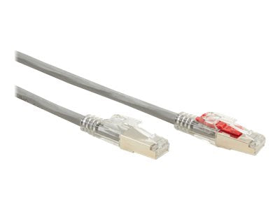 Black Box GigaTrue 3 - Patch cable - RJ-45 (M) to RJ-45 (M) - 10 ft - STP - CAT 6 - booted, stranded - gray C6PC70S-GY-R2-10