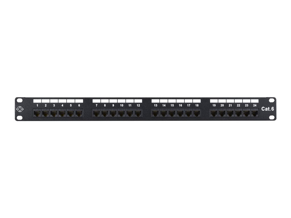 Black Box GigaTrue - Patch panel - unshielded - rack mountable, cabinet mountable - CAT 6 - RJ-45 X 24 - 1U - 19",Black Box GigaTrue JPM610A-R9