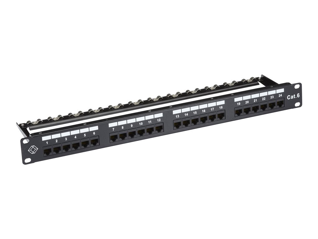 Black Box GigaTrue - Patch panel - unshielded - rack mountable, cabinet mountable - CAT 6 - RJ-45 X 24 - 1U - 19",Black Box GigaTrue JPM610A-R9