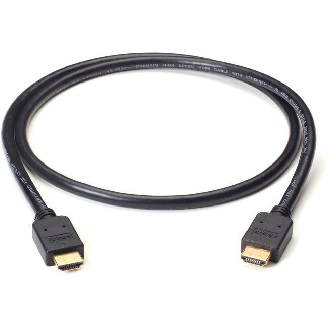 Black Box High-Speed HDMI Cable with Ethernet - Male/Male, 1m (3.2ft.) VCB-HDMI-001M