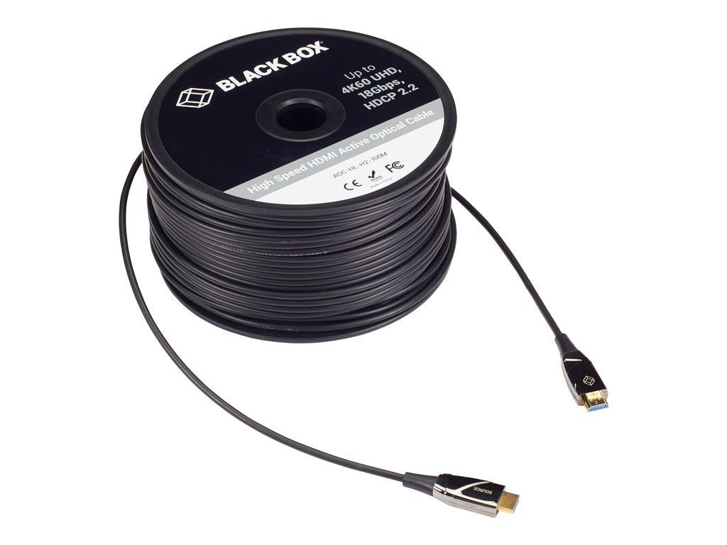 Black Box - High Speed - HDMI cable - HDMI male to HDMI male - 164 ft - fiber optic - halogen-free, 4096 x 2160 at 60 Hz