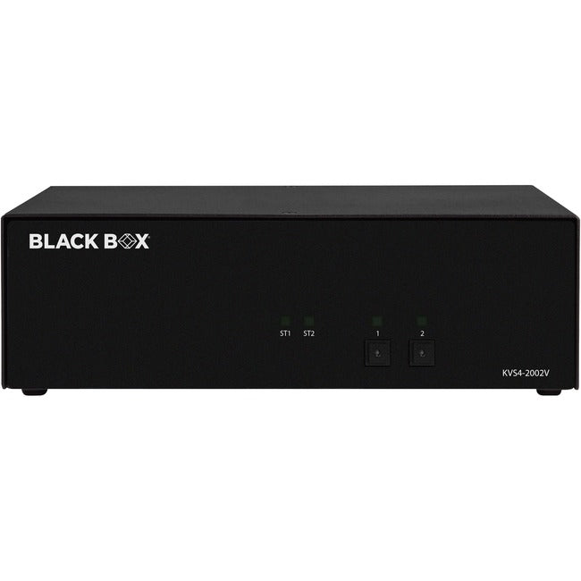 Black Box KVS4-2002VX NIAP4 Secure KVM Switch - 2-Port DisplayPort Security | Black Box