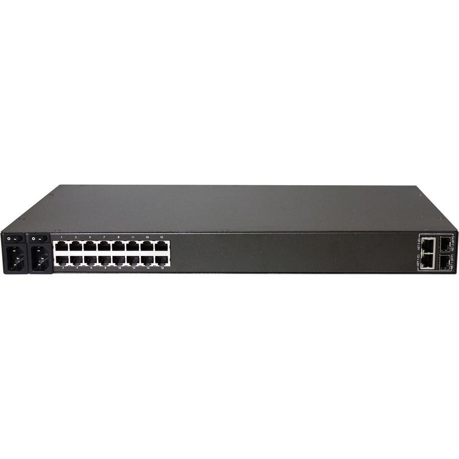 Black Box LES1700 Series Console Server - POTS Modem, Dual 10/100/1000 LES1708A-R2