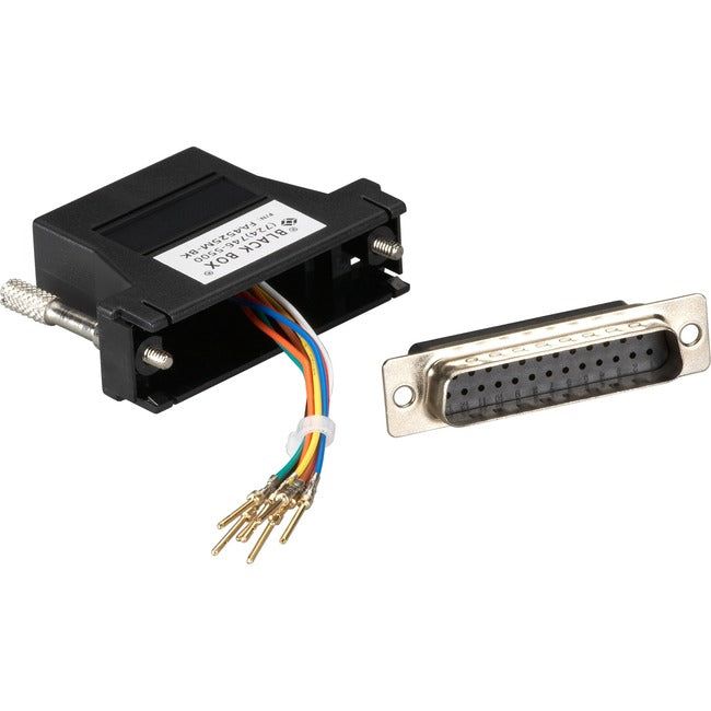 Black Box Modular Adapter Kit - DB15M to RJ45F with Thumbscrews Black FA4525M-BK