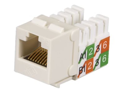 Black Box - Modular insert - CAT 5e - white - 1 port - TAA Compliant (pack of 25)