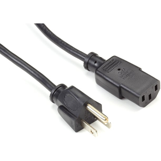 Black Box PC/Monitor Power Cord, NEMA 5-15P to IEC-60320-C13, 6.5-ft. (2-m) EPXR08