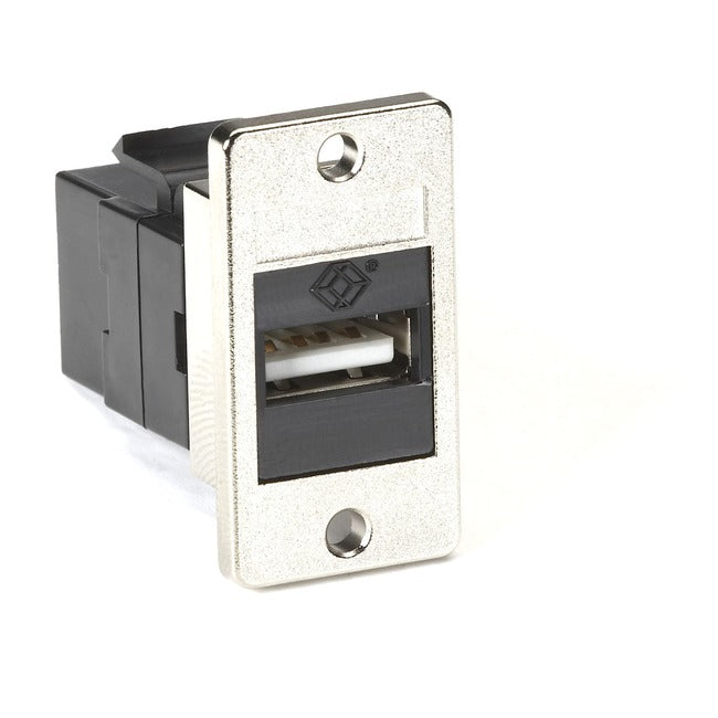 Black Box Panel Mount USB Coupler Type A Female/Type B Female Black FMT1050