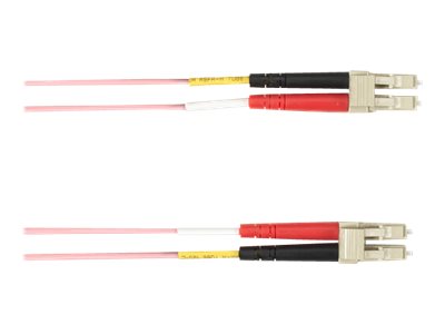 Black Box - Patch cable - LC multi-mode (M) to LC multi-mode (M) - 1 m - fiber optic - duplex - OM4 - plenum - pink FOCMPM4-001M-LCLC-PK