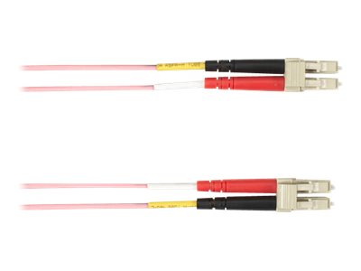 Black Box - Patch cable - LC multi-mode (M) to LC multi-mode (M) - 15 m - fiber optic - 50 / 125 micron - plenum - pink