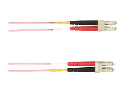 Black Box - Patch cable - LC multi-mode (M) to LC multi-mode (M) - 25 m - fiber optic - duplex - pink