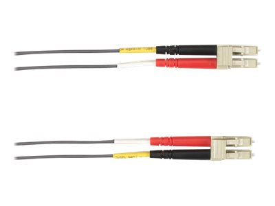 Black Box - Patch cable - LC multi-mode (M) to LC multi-mode (M) - 3 m - fiber optic - duplex - OM4 - gray