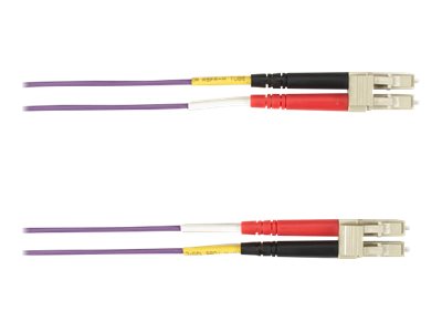 Black Box - Patch cable - LC multi-mode (M) to LC multi-mode (M) - 3 m - fiber optic - duplex - OM4 - violet