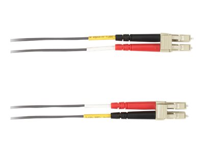 Black Box - Patch cable - LC multi-mode (M) to LC multi-mode (M) - 4 m - fiber optic - duplex - OM4 - gray