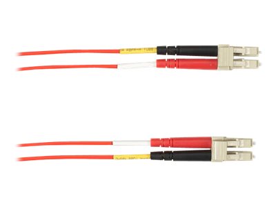Black Box - Patch cable - LC multi-mode (M) to LC multi-mode (M) - 4 m - fiber optic - duplex - OM4 - plenum - red