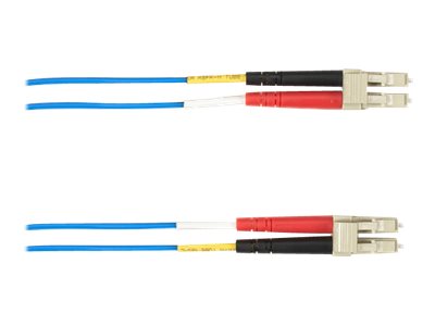 Black Box - Patch cable - LC multi-mode (M) to LC multi-mode (M) - 5 m - fiber optic - duplex - OM4 - plenum - blue FOCMPM4-005M-LCLC-BL