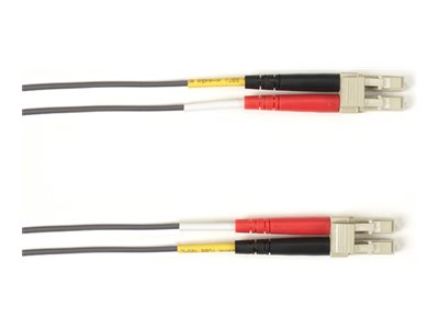 Black Box - Patch cable - LC multi-mode (M) to LC multi-mode (M) - 5.18 m - fiber optic - 50 / 125 micron - OM3 - OFNR - gray FOCMR10-LCLC-GR-17