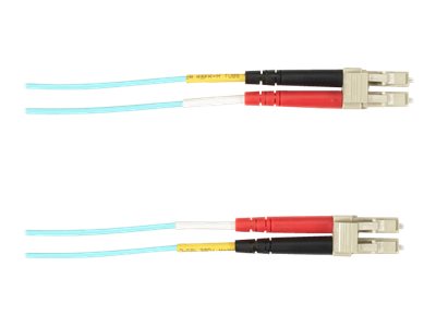 Black Box - Patch cable - LC multi-mode (M) to LC multi-mode (M) - 8 m - fiber optic - duplex - OM4 - plenum - aqua FOCMPM4-008M-LCLC-AQ