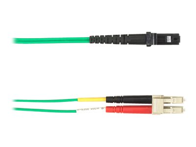 Black Box - Patch cable - MT-RJ multi-mode (M) to LC multi-mode (M) - 3 m - fiber optic - OM4 - plenum - green