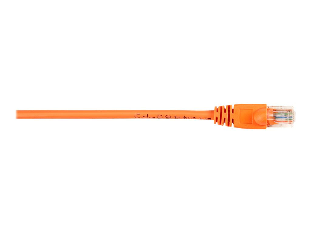 Black Box - Patch cable - RJ-45 (M) to RJ-45 (M) - 1 ft - UTP - CAT 5e - molded, snagless, stranded - orange (pack of